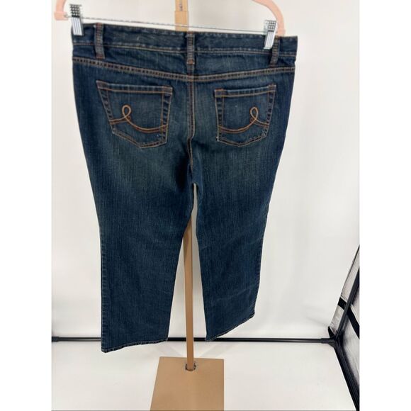 Loft Womens Original Boot Cut Jeans Size 10P Dark Wash Cotton Blend NWT FLAW - Picture 5 of 10